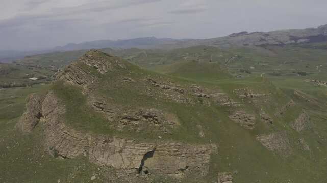 Aerial, Landscapes Around Lago di Prizzi, Sicily, Italy