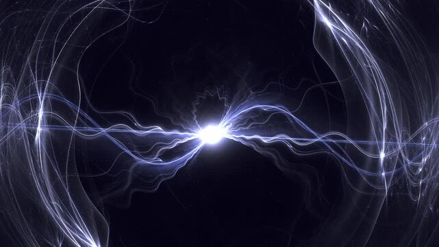 energievoller leuchtender Lichtschweif, Blitz, Energie, Reaktion, Spannung, Technik, Wissenschaft, Elektrizit&auml;t, Dynamik, Astrologie, Stern, futuristisch, , Hochspannung, Energieversorgung, blau
