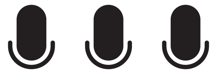 Microphone icon set. Different microphone vector collection design eps 10