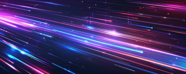 Obraz premium Abstract Future Dusk glowing light effect with lines on a black background vector illustration design for technology and digital concepts, in a simple flat style, 2D design,