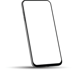 Smartphone Mockup on white background Mobile phone isolated image