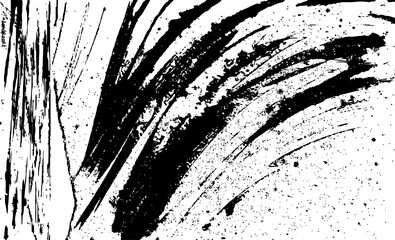 Vector brush sroke texture. Distressed uneven grunge background. Abstract distressed vector illustration. Overlay over any design to create interesting effect and depth. Black isolated on white. EPS10