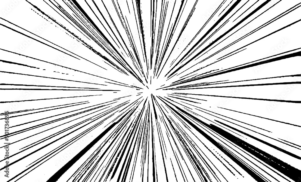 Poster circular starburst explosion texture. distressed uneven grunge background. abstract vector illustrat