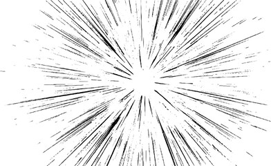 Fototapeta premium Circular starburst explosion texture. Distressed uneven grunge background. Abstract vector illustration. Overlay to create interesting effect and depth. Isolated on white background.