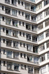 Facade of residential building at Paulista Avenue in São Paulo, Brazil.