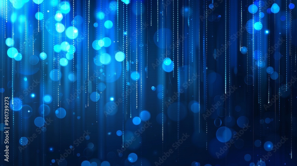 Poster 3d rendering of abstract background with dots and lines woven together. wave of musical sounds.