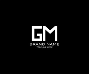 GM letter logo design with a circle shape GM Logo design. GM letter logo creative design. GM unique design