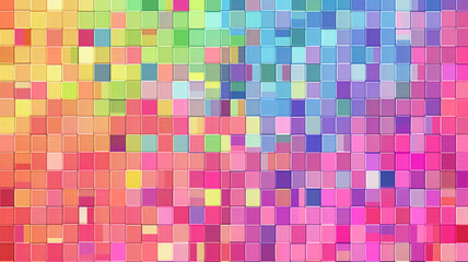 Fototapeta premium Pop colorful pixel mosaic seamless pattern. background in pop art retro comic style.