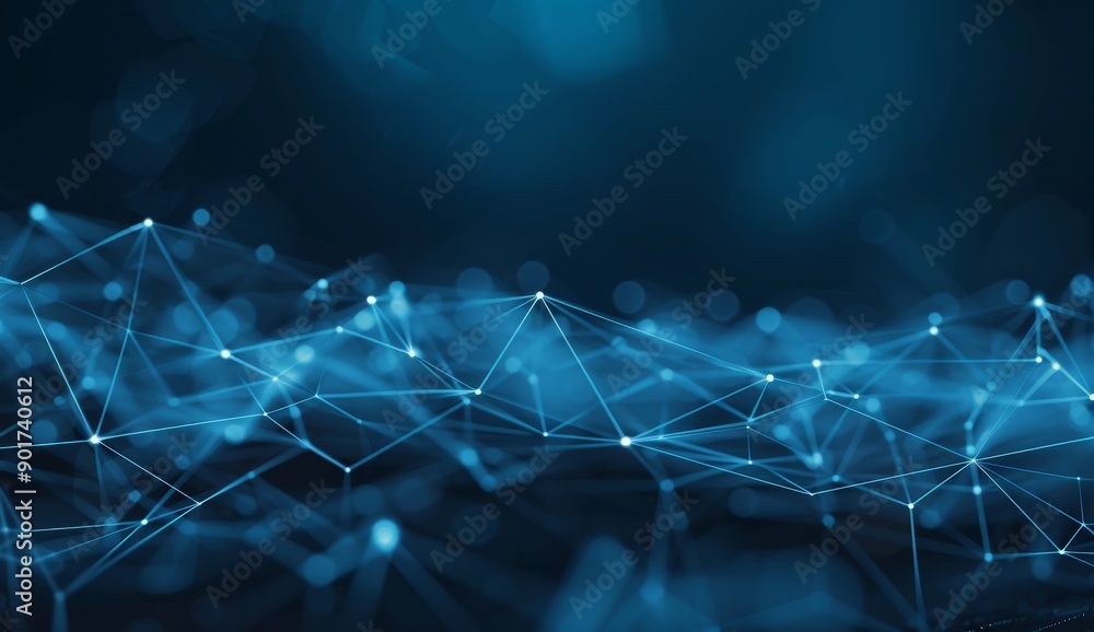 Aufkleber a modern background of connected polygon plexuses. data visualization in digital format. an illustra