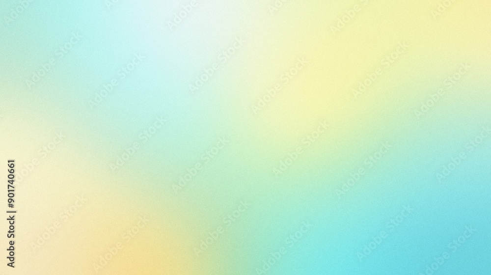 Aufkleber soft pastel gradient background. a calming blend of yellow and turquoise creates a serene and soothi