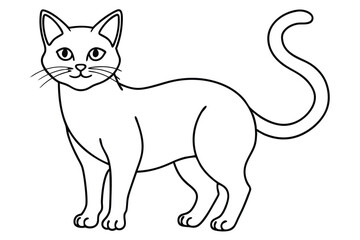 Cat line art illustration Design Concepts