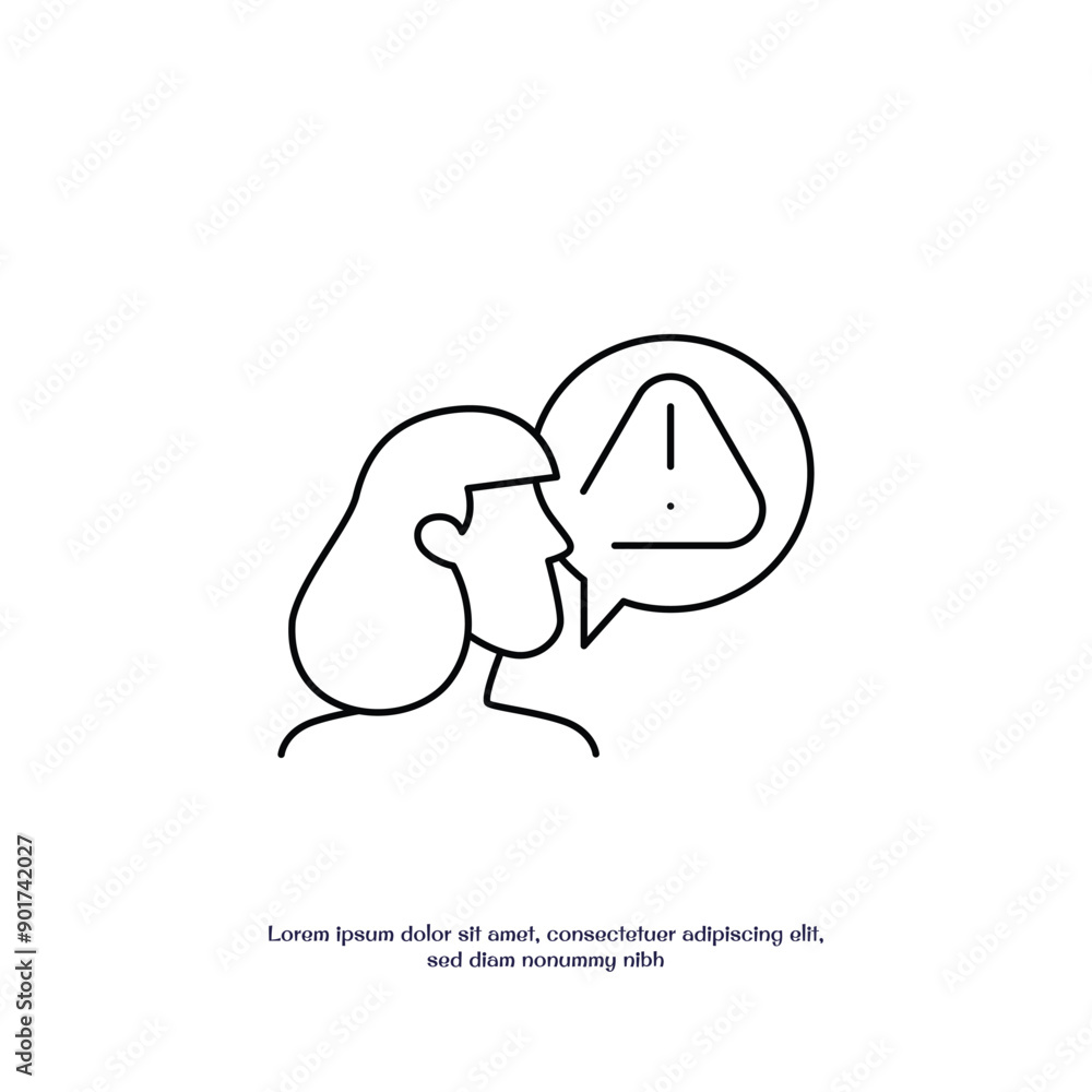 Poster gossip thin outline icon vector design good for web or mobile app