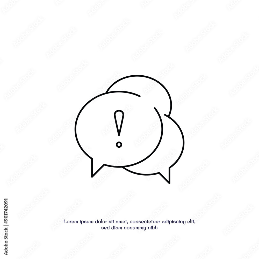 Poster statement thin outline icon vector design good for web or mobile app