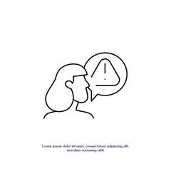 gossip thin outline icon vector design good for web or mobile app