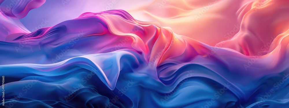 Aufkleber abstract background formed by colorful liquid waves and swirling patterns in a vibrant spectrum. con