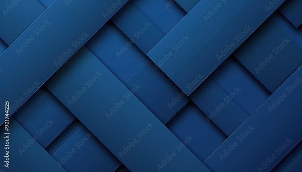 Aufkleber interwoven deep blue geometric shapes creating a textured abstract pattern. concepts of modern desig