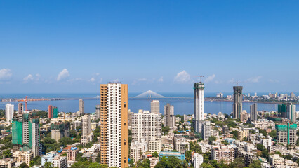 Matunga and Mahim in Mumbai with the Mahim Bay and Bandra-Worli Sea Link in the backdrop.