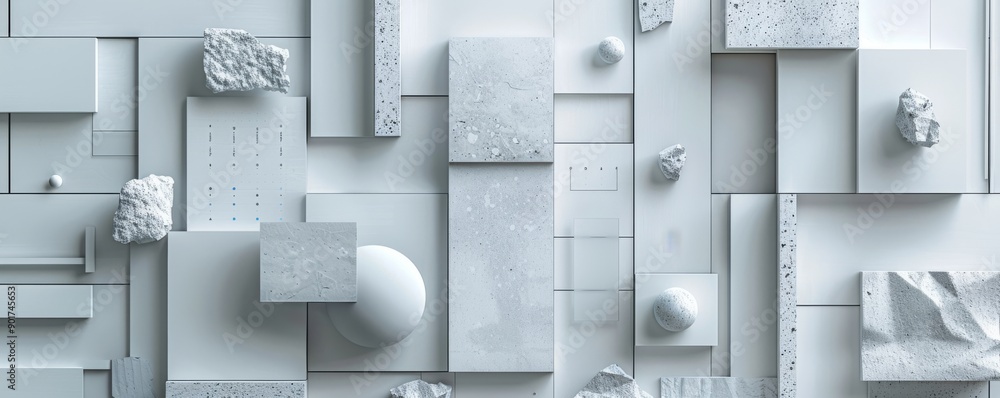 Aufkleber high-resolution minimalist abstract background with geometric shapes and rough textures