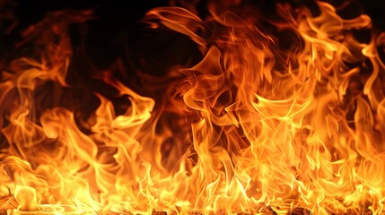 Vivid dancing flames in vibrant and mesmerizing motion.