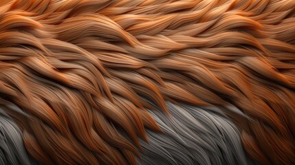Naklejka premium Detailed 3D texture of bison fur with rich colors animal themed sleek and detailed