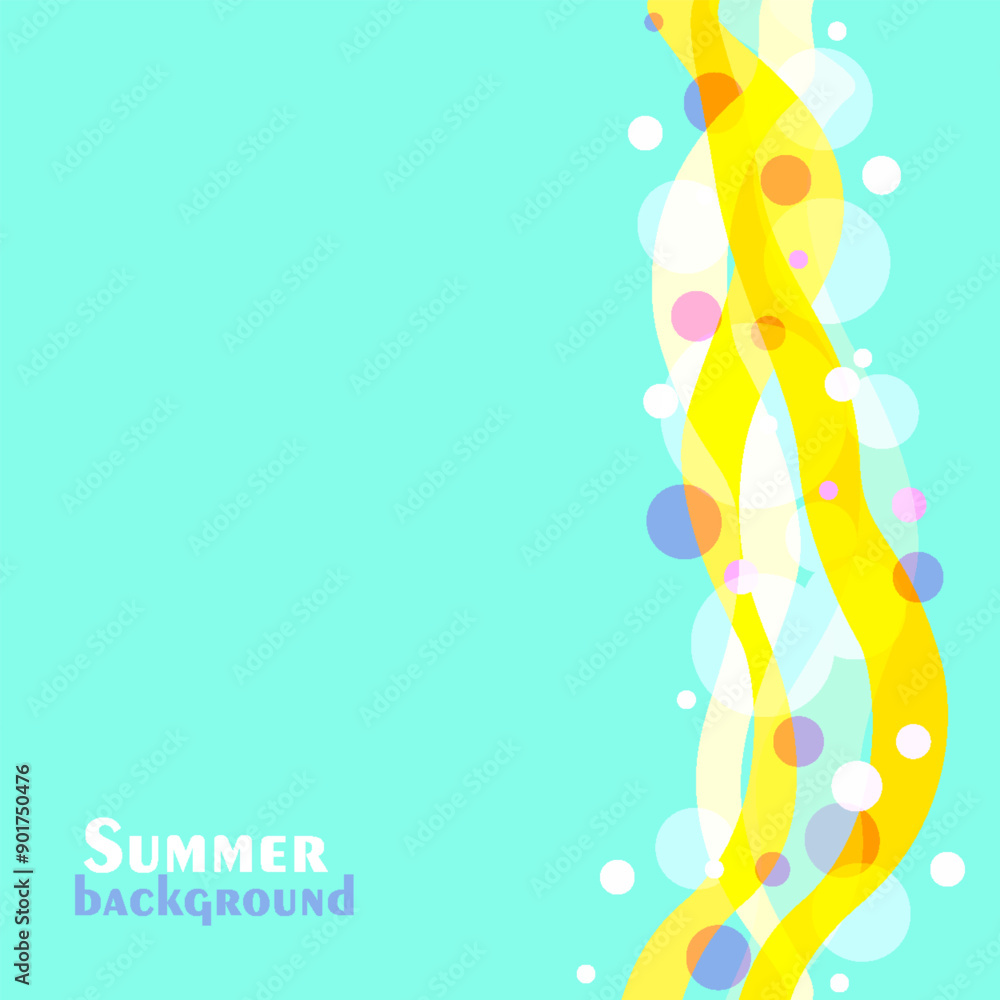 Poster wavy lines and dots background. abstract design element for poster or banner. colorful vector illust