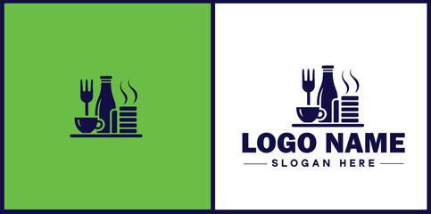 Naklejka premium Deli icon Delicatessen Delicatessen shop Gourmet food store flat logo sign symbol editable vector