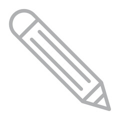Fototapeta premium Color Pencil Vector Line Grey Icon Design
