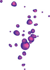 Fizzy bubble in carbonated effervescent soda water