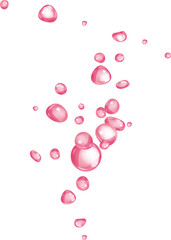 Fizzy bubble in carbonated effervescent soda water