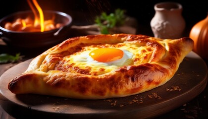 khachapuri cheese filled bread, AI generated