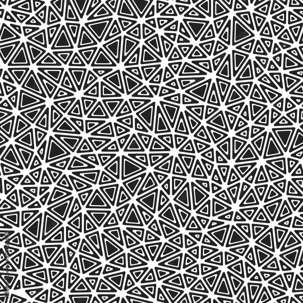 Aufkleber geometric background. rounded solid shapes in frames. compact triangles size. black and white style.