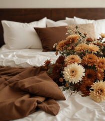 flower bed in a bedroom