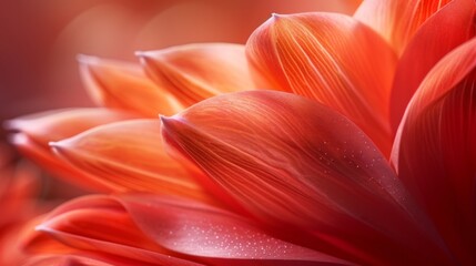 Obraz premium Close-up of red flower petals