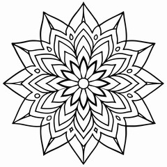 Obraz premium Intricate Floral Mandala Design for Relaxation and Mindfulness