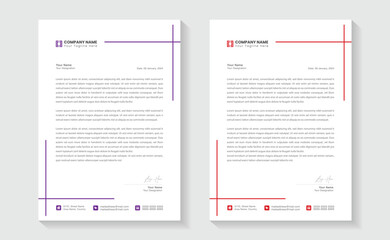 Modern Creative, Clean business style letterhead bundle of your corporate project design. Set to print. modern business letterhead in abstract design. Elegant template design in minimalist. Print A4