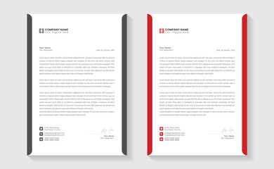 Modern Creative, Clean business style letterhead bundle of your corporate project design. Set to print. modern business letterhead in abstract design. Elegant template design in minimalist. Print A4
