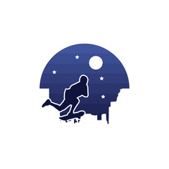 Templet design of skateboard logo and t-shirt