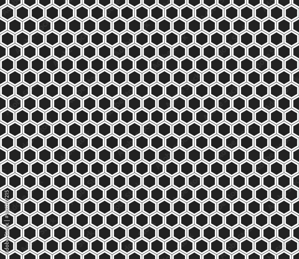 Poster geometric shapes background. simple hexagon grid with inner solid cells. hexagon geometric shapes. s