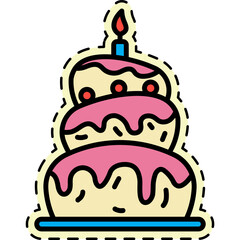 Birthday Cake Sticker
