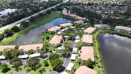 Aerial drone footage of Florida real estate. Naples, Florida golf community neighborhoods and properties.