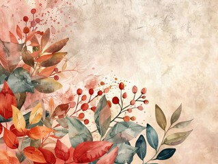A delicate watercolor painting of a colorful flower arrangement