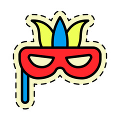 Party Mask Sticker
