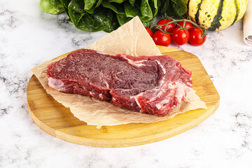 Raw rib eye beef premium steak
