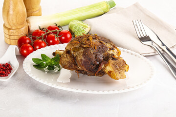 Baked Lamb shank with bone