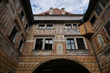 Cesky Krumlov castle, major tourist destination in south Bohemia region of Czech Republic