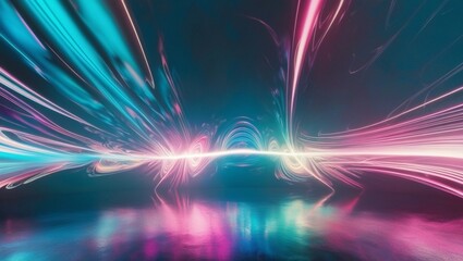 Modern Background Featuring Rhythmic Light Effects and Abstract Pulse Patterns