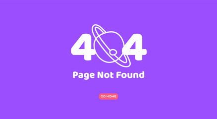 404 Page not found error. Vector layout template