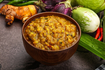Indian cuisine Dal Tadka soup