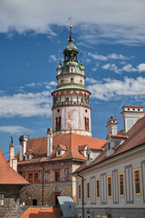 Cesky Krumlov castle, major tourist destination in south Bohemia region of Czech Republic