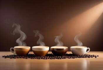 Obraz premium photograph of different types of coffee